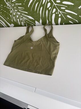 lululemon athletica Olive Green Supportive Crop Tank💚